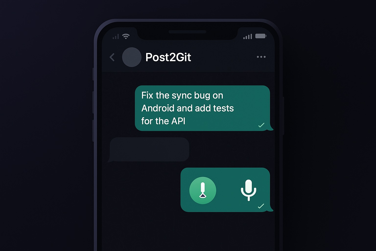 WhatsApp message turned into GitHub and GitLab issues